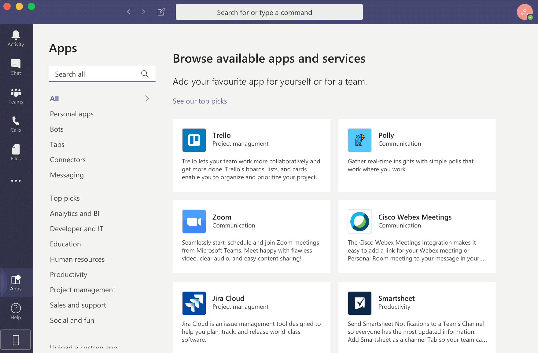 Microsoft Teams apps
