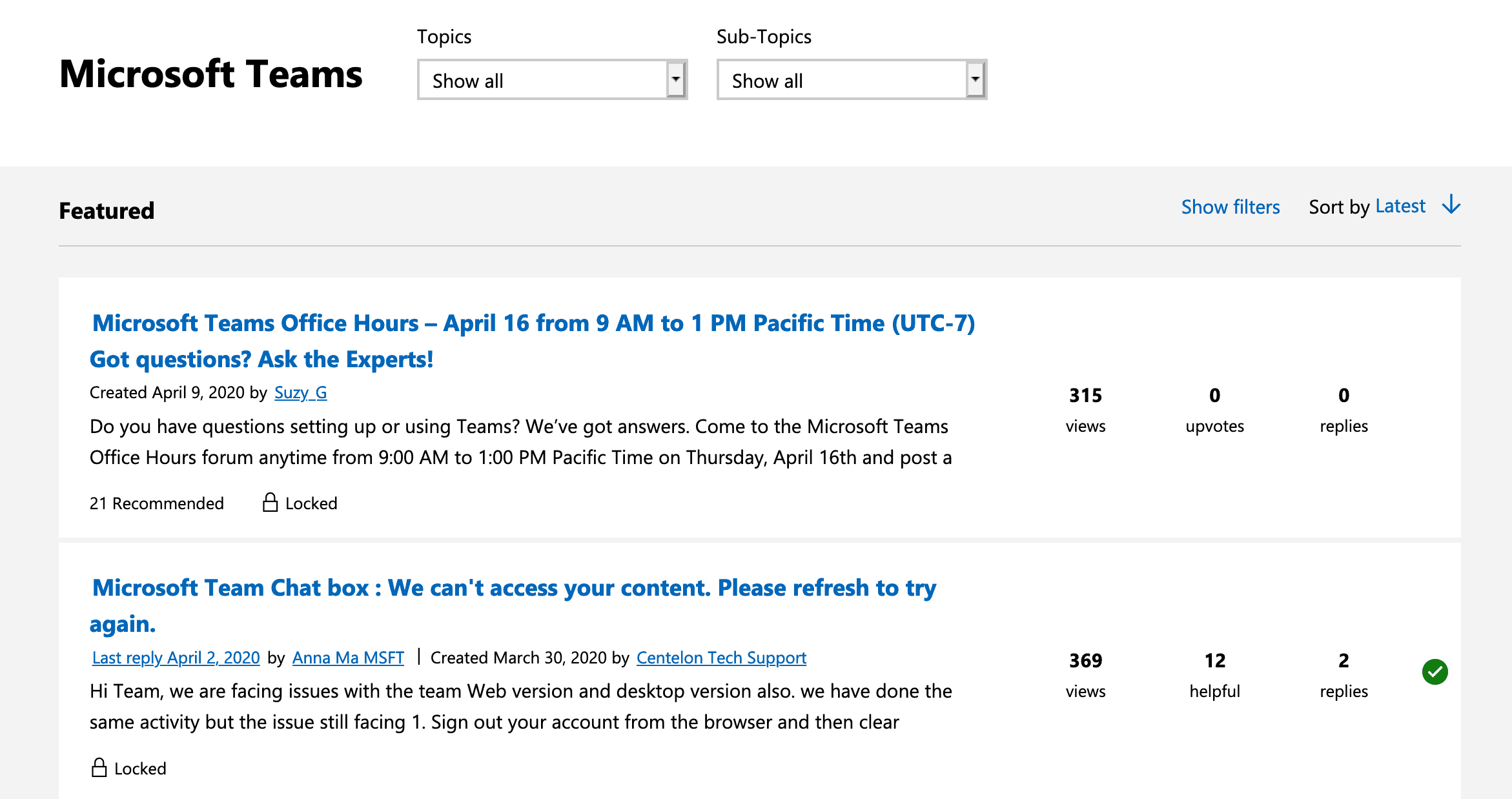 Microsoft Teams community