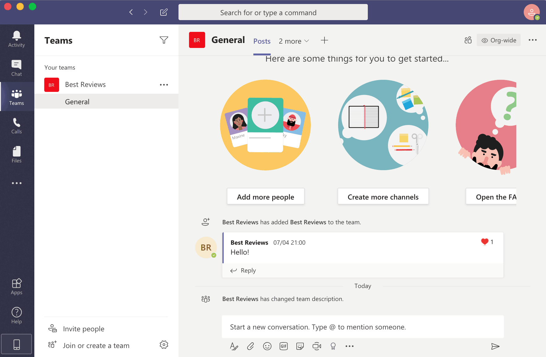 Microsoft Teams interface