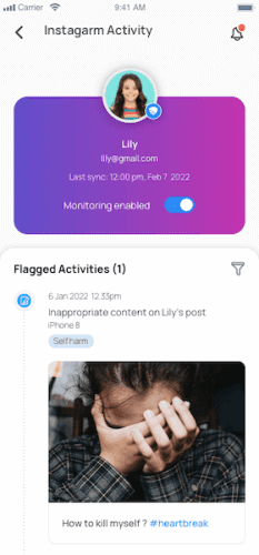 Mobicip social media monitoring