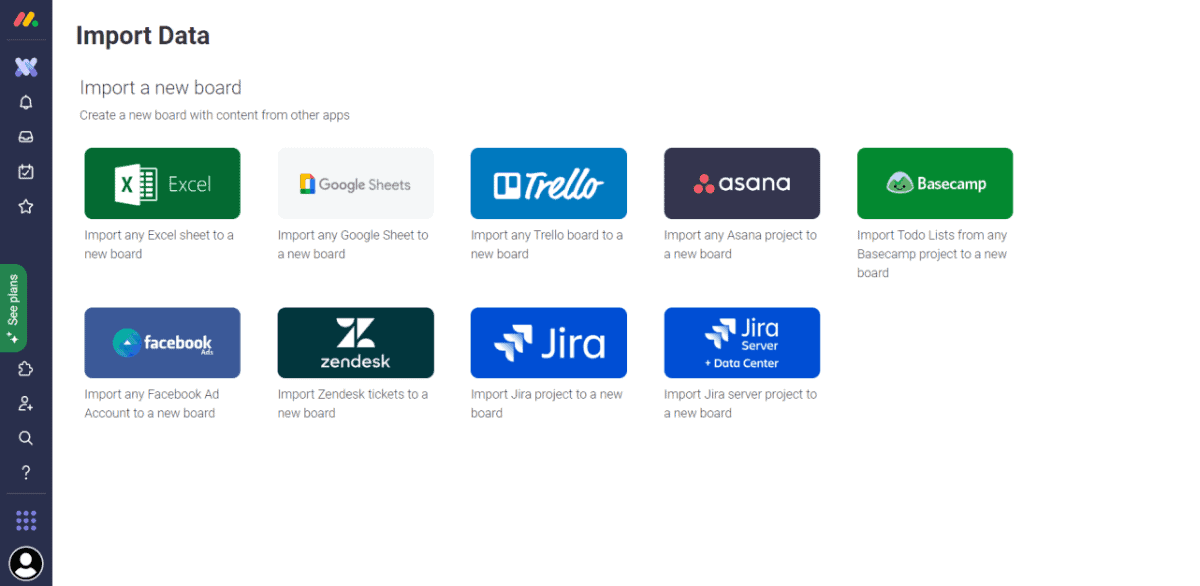 monday.com import data