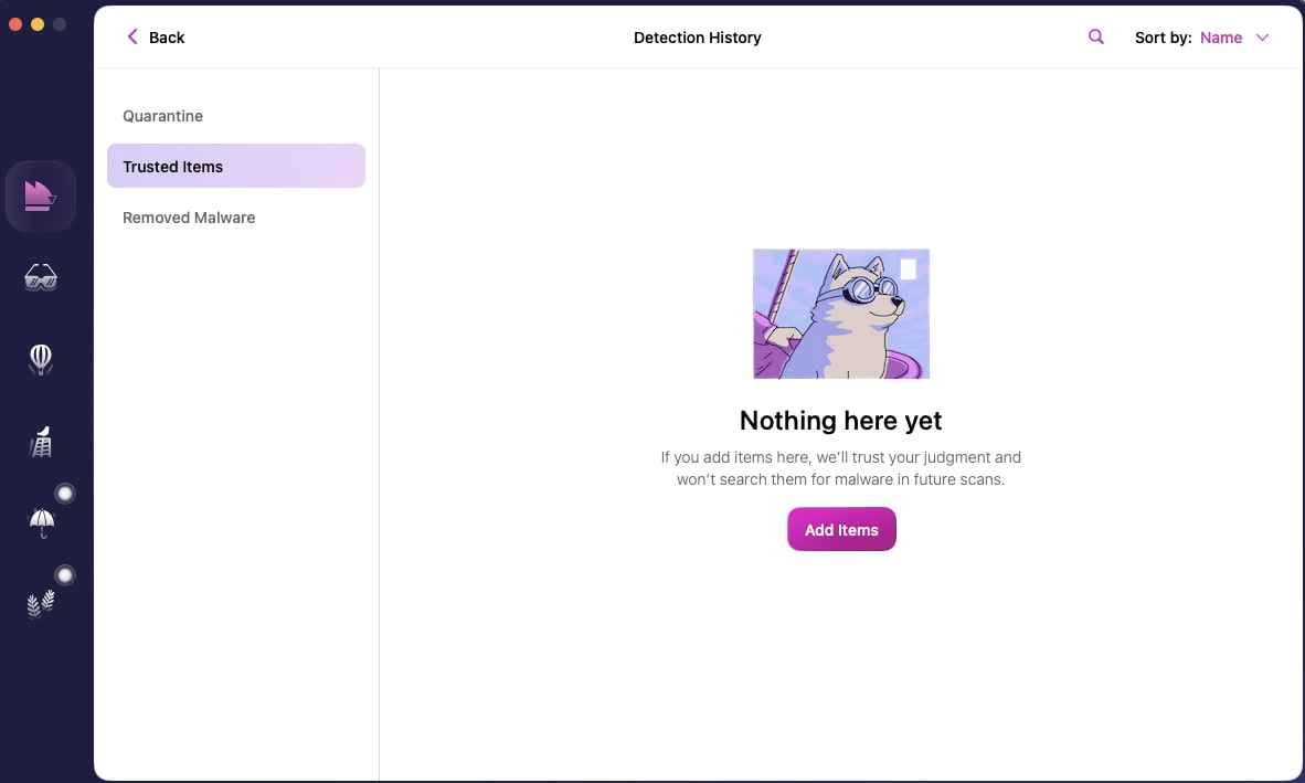 Moonlock trusted items