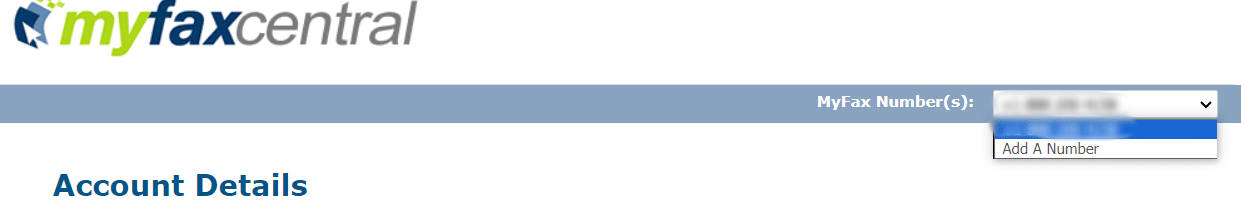 MyFax Add Number