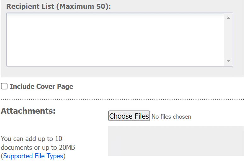 MyFax Recipient List