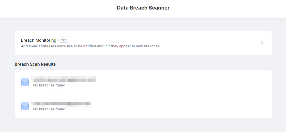 NordPass Business data breach scanner