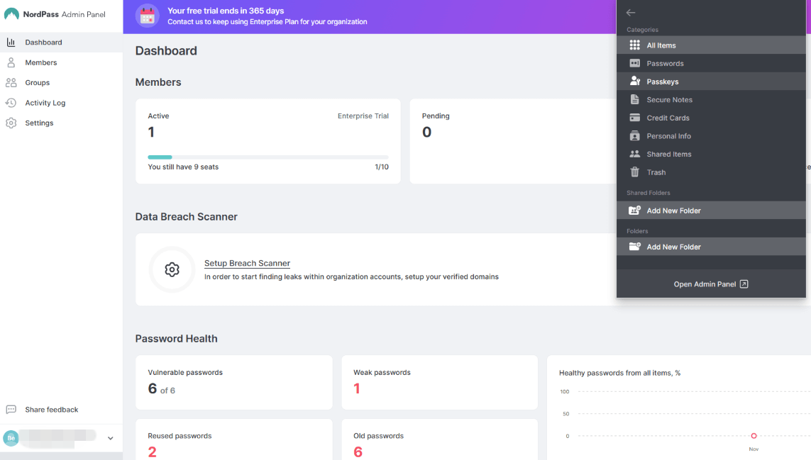 NordPass Business Edge extension