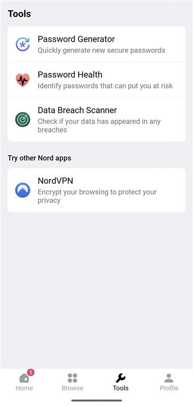NordPass Business mobile tools