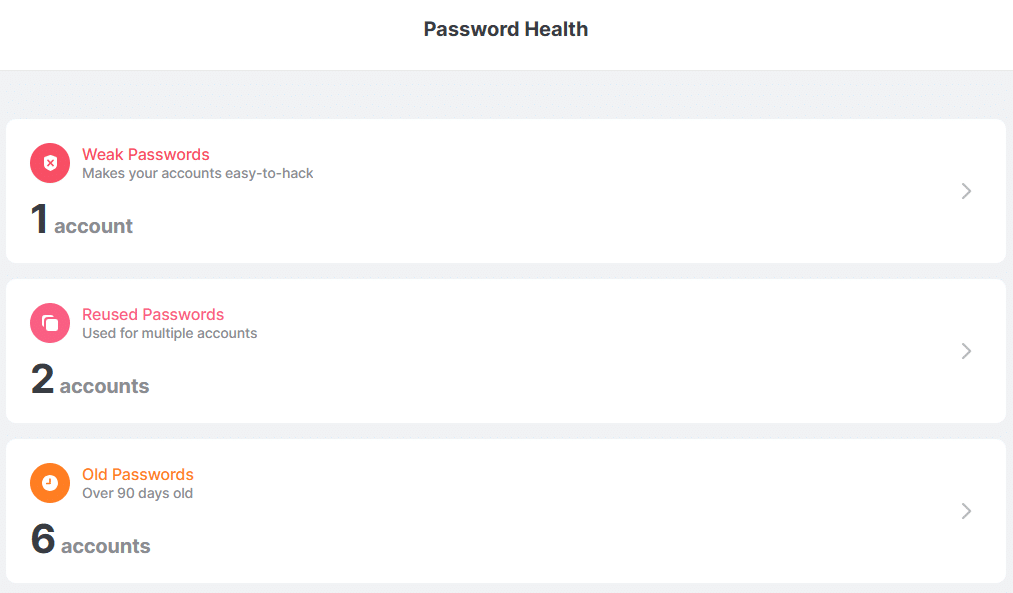 NordPass Business password health