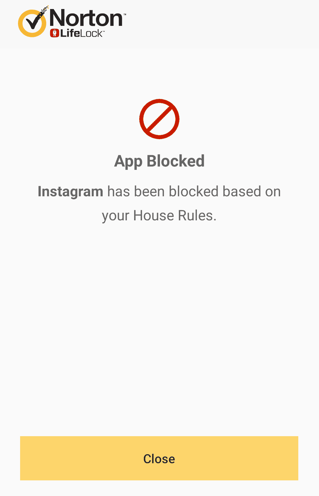 App blocked