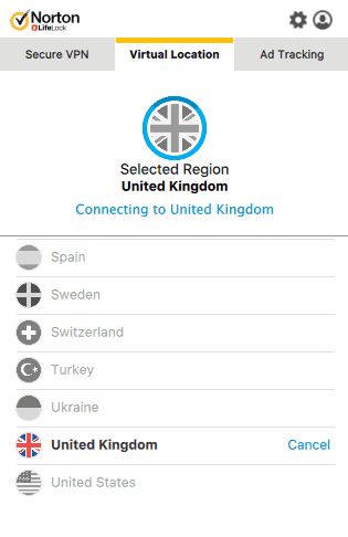Norton Secure VPN macOS servers
