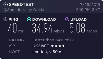 Norton Secure VPN England speed test