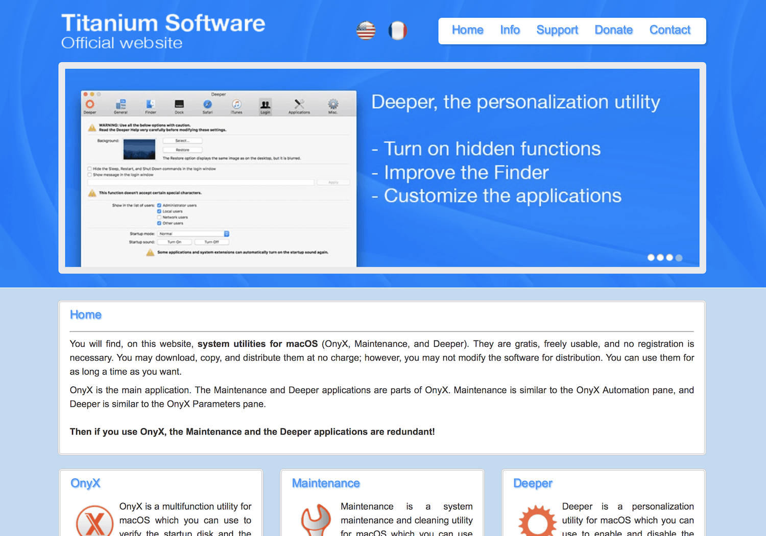 OnyX titanium software website