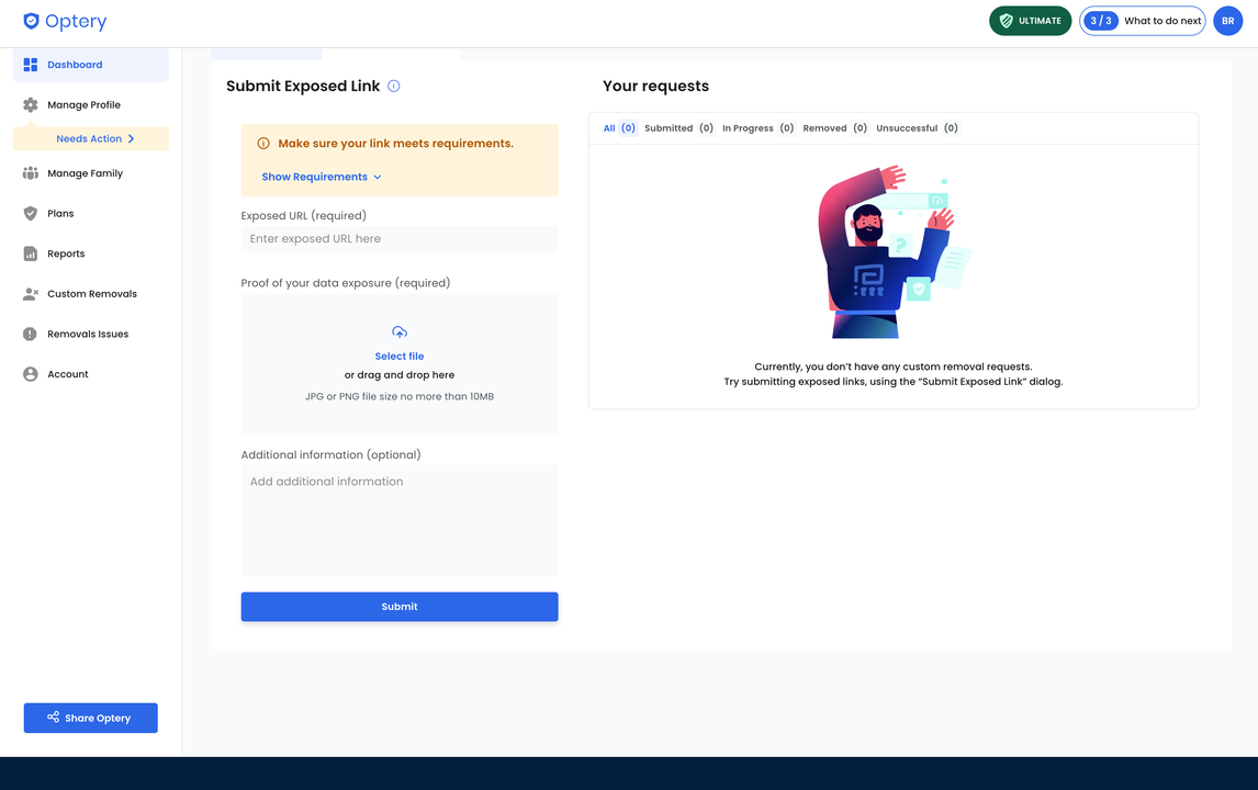 Optery custom removals