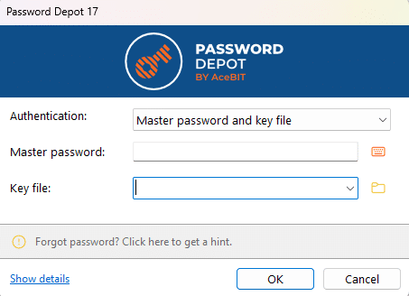 Password Depot security settings