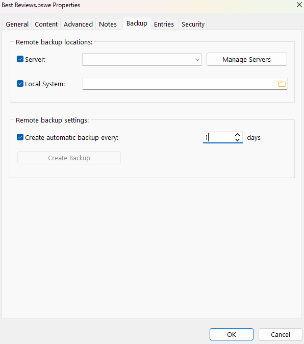 Password Depot backup