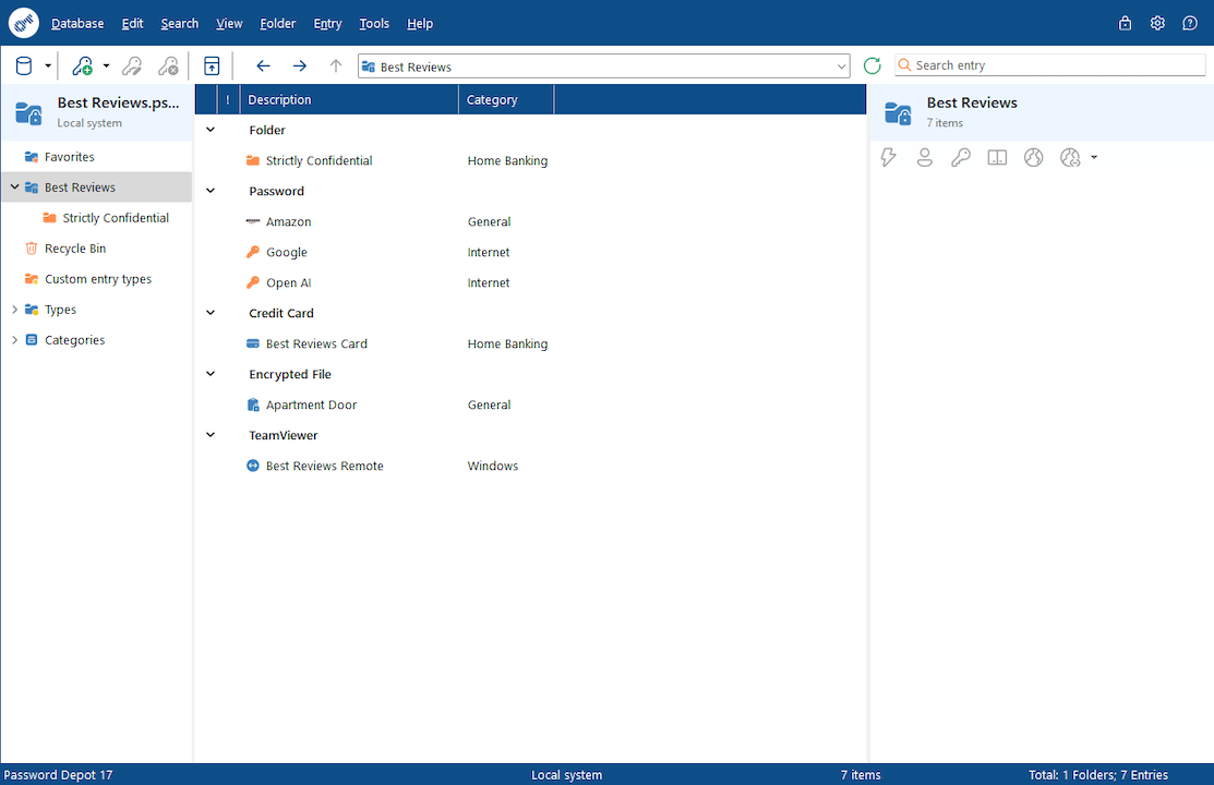 Password Depot desktop interface