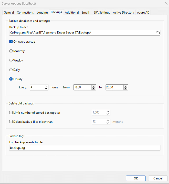 Password Depot enterprise backup