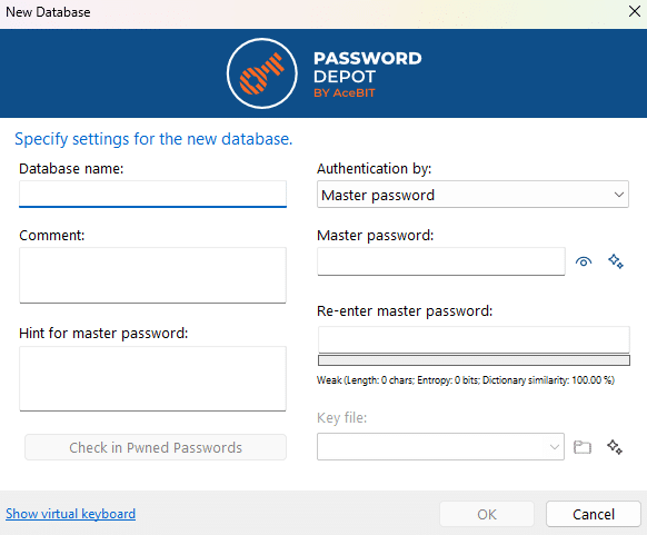 Password Depot setup