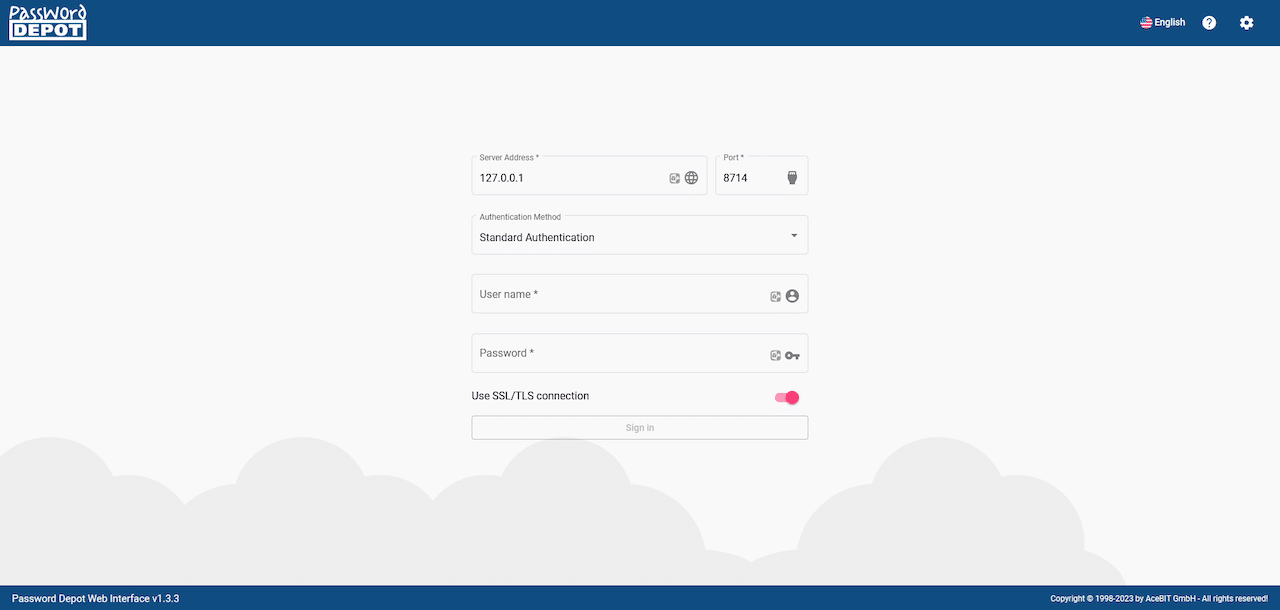 Password Depot rest API web interface