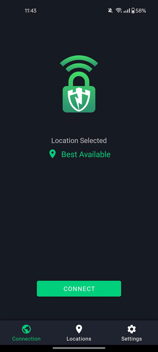 PC Matic VPN android interface