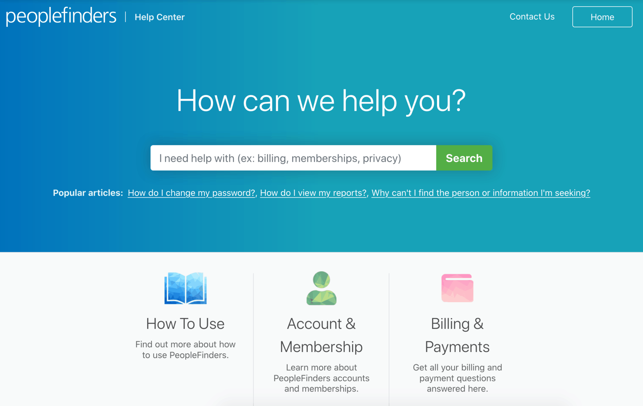 PeopleFinders help center