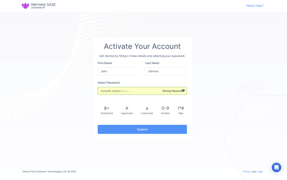 Perimeter 81 account activation