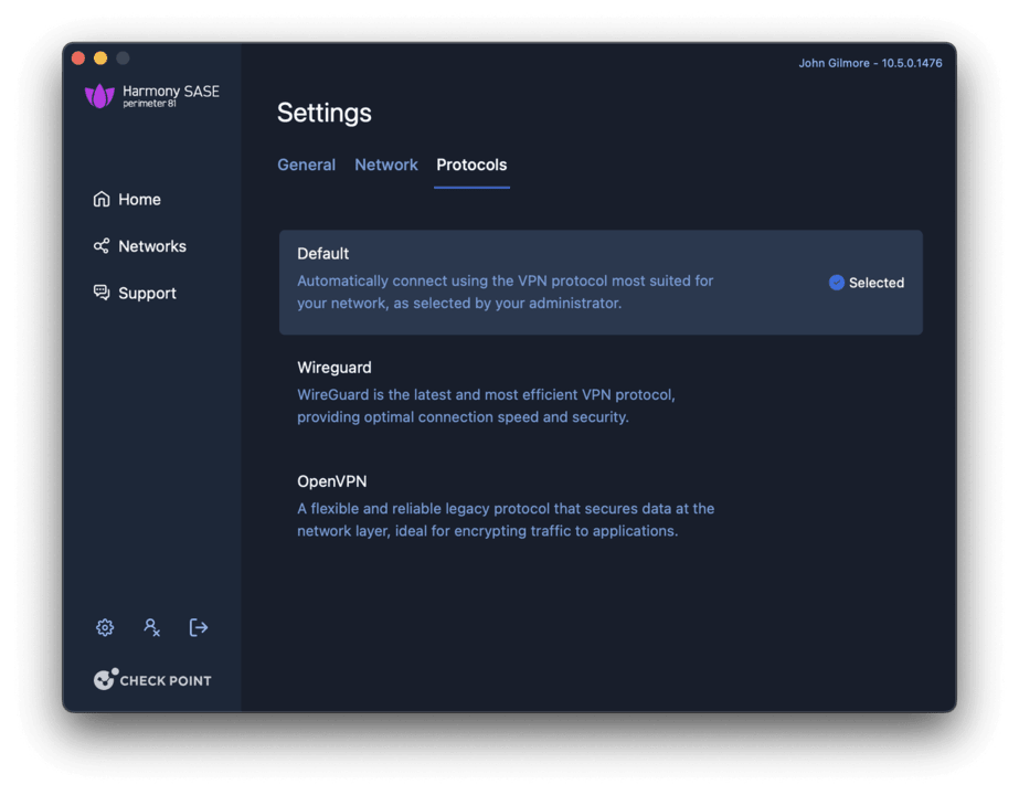 Perimeter 81 client app protocols