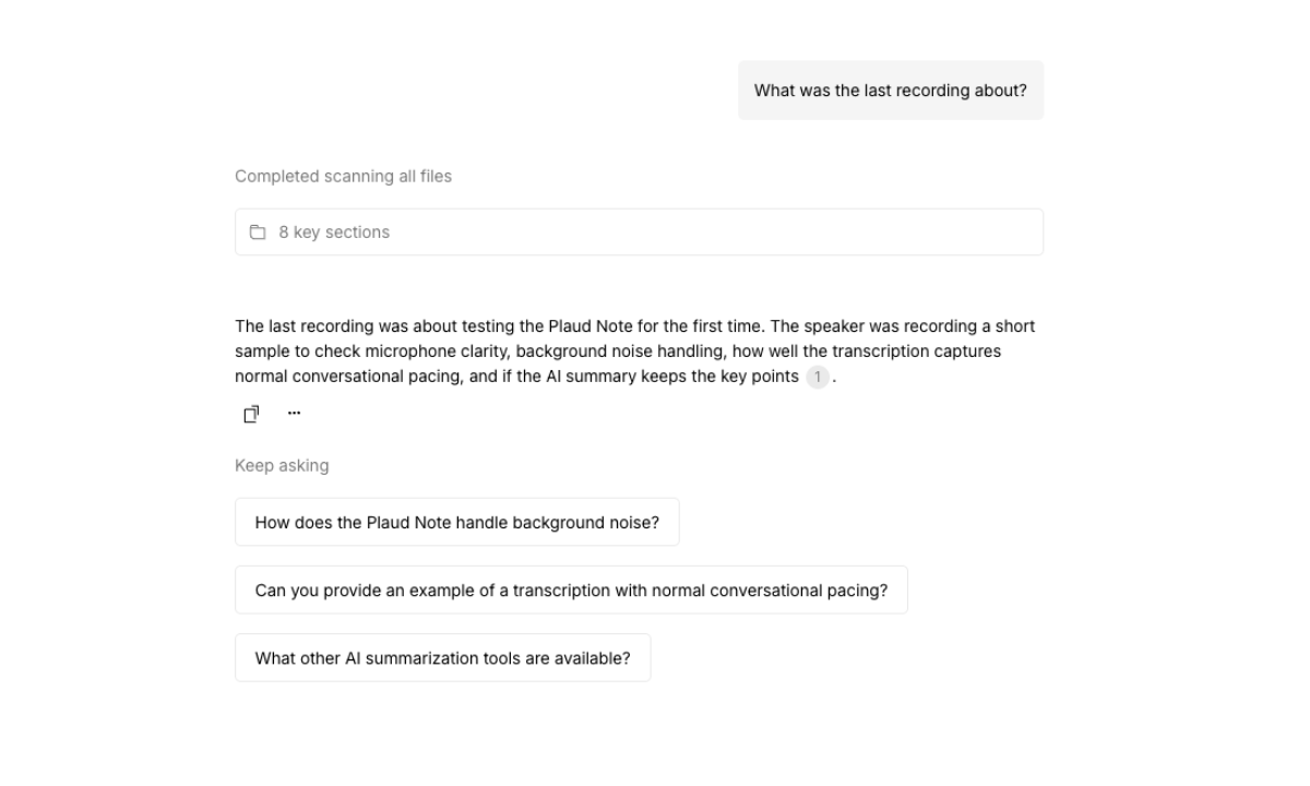 Plaud Ask AI