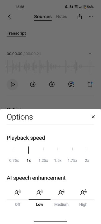 Plaud mobile app audio AI enhancement