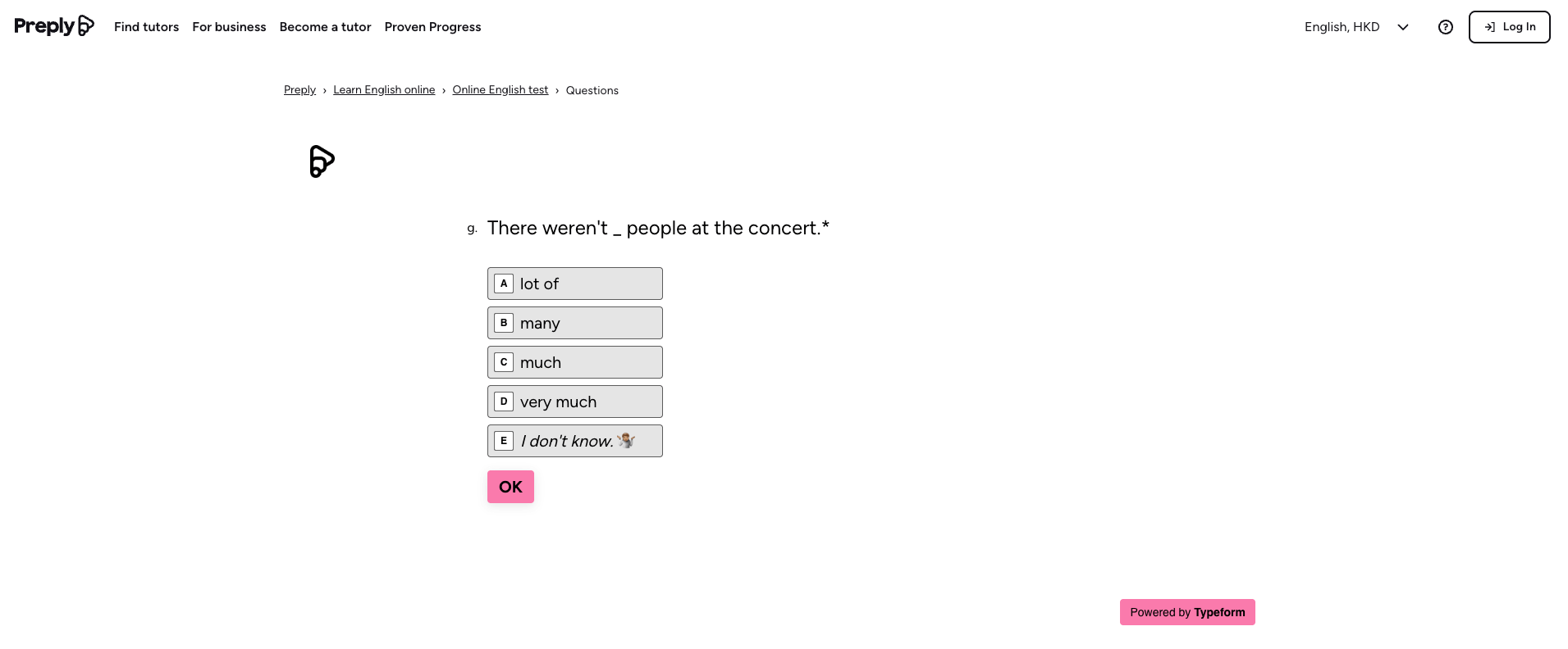 Preply Placement Test