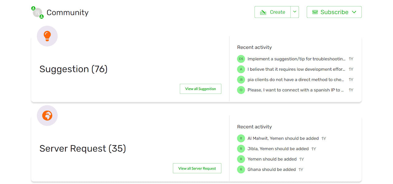 Private Internet Access community