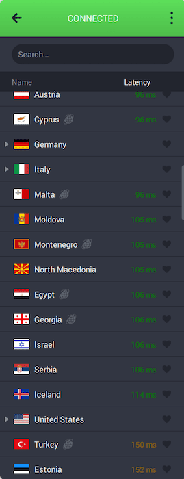 Private Internet Access locations
