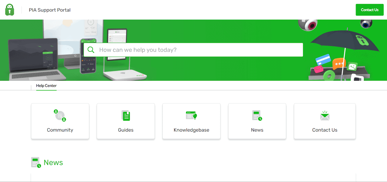 Private Internet Access support portal