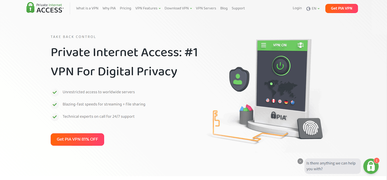Private Internet Access website