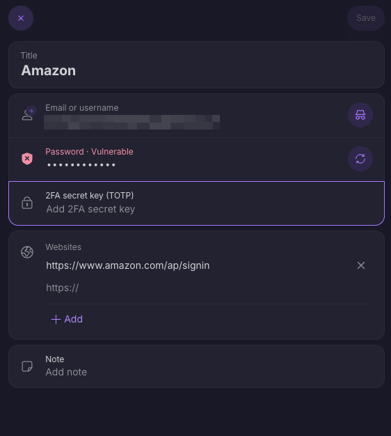 Proton integrated 2fa