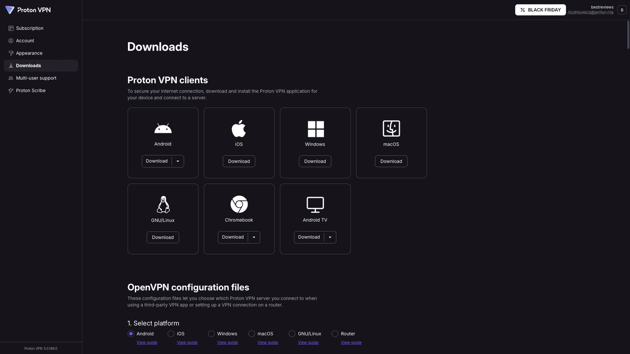Proton VPN app download