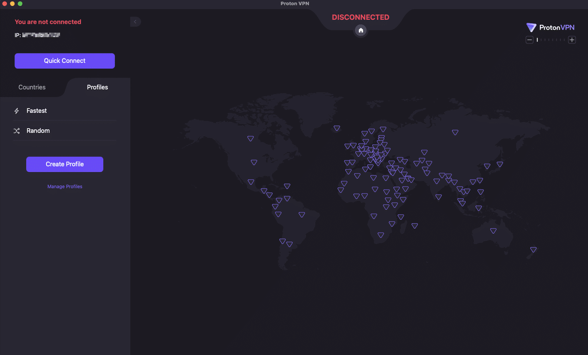 Proton VPN preset profiles