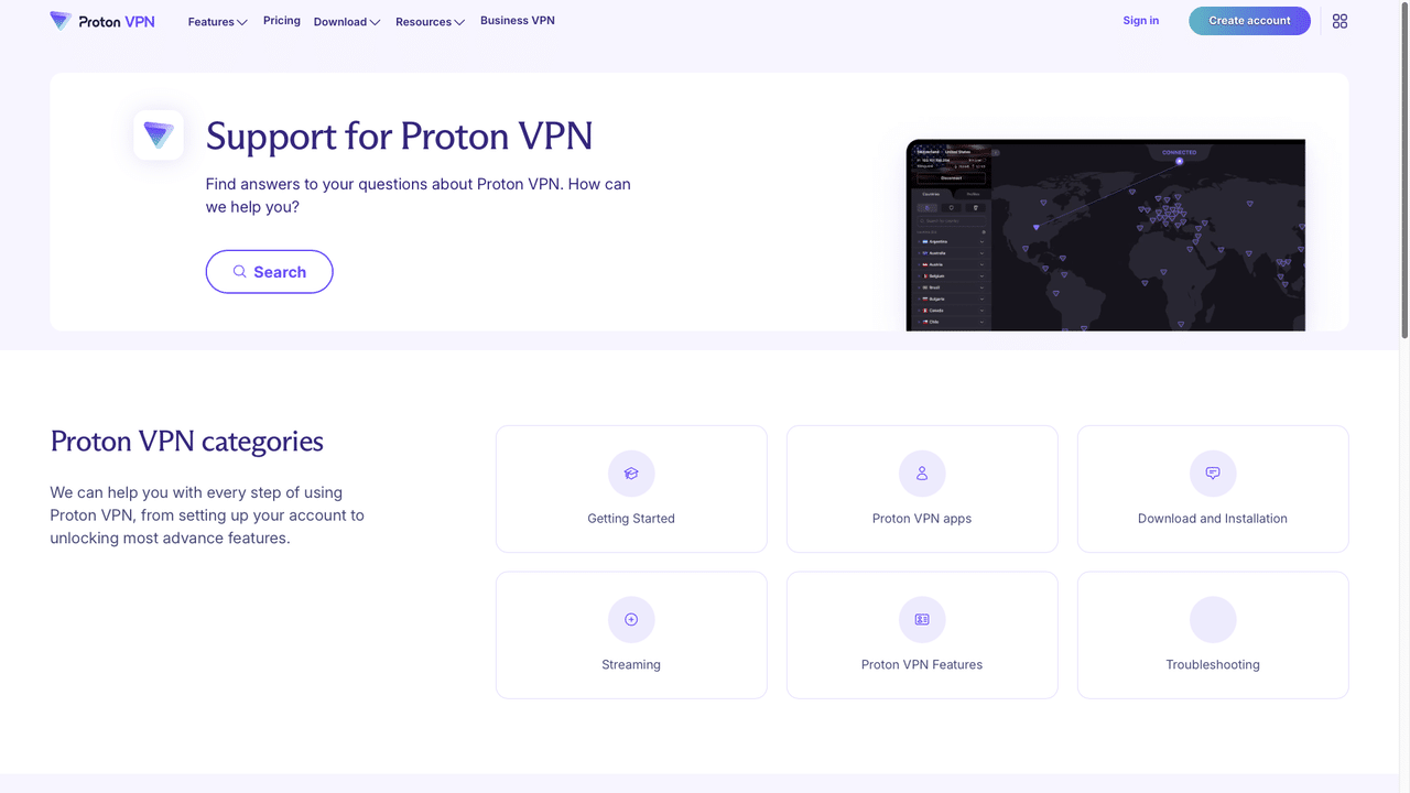 Proton VPN support