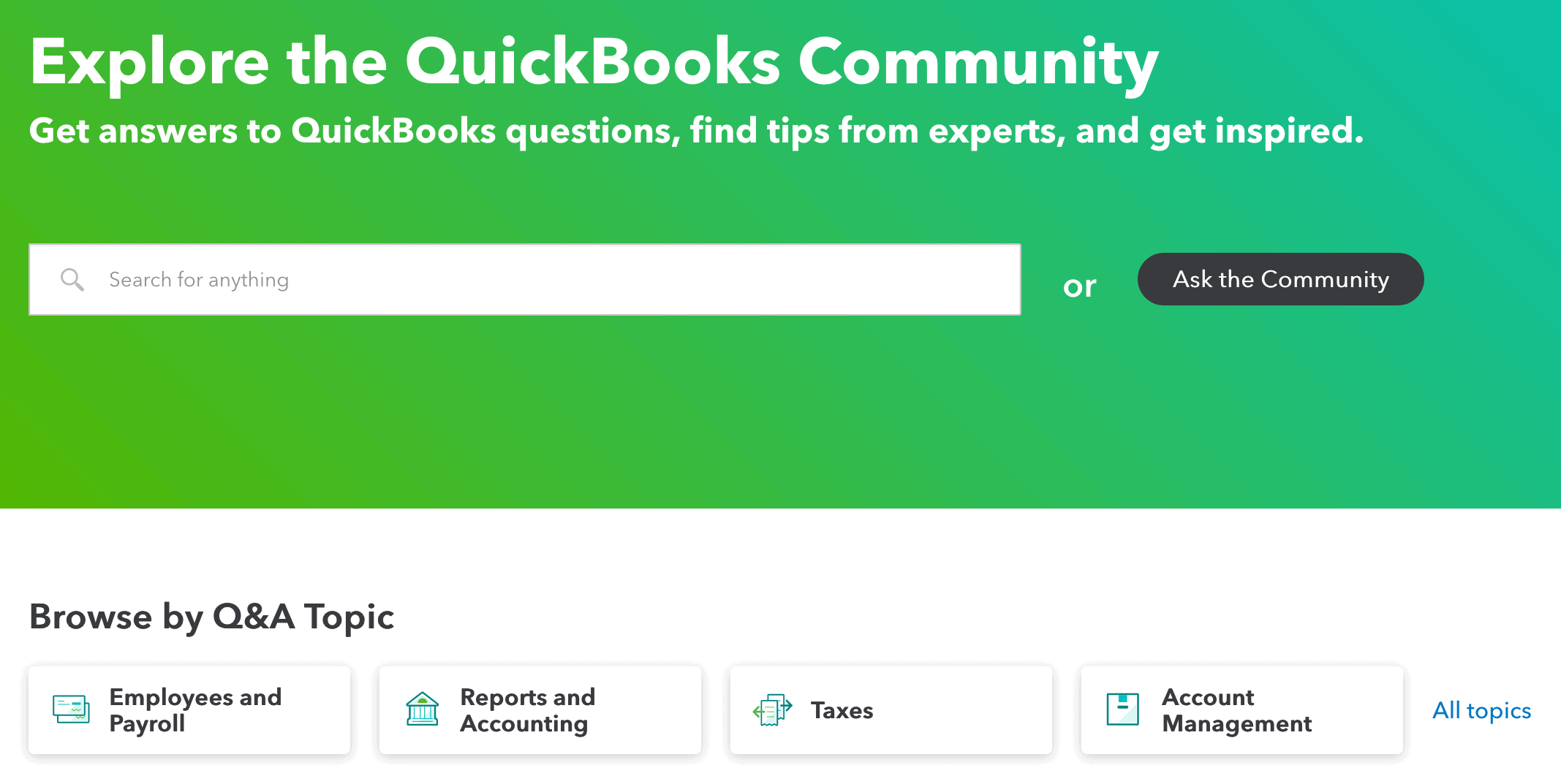 QuickBooks community