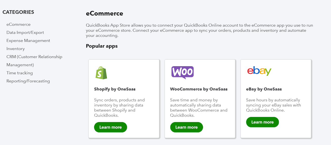 QuickBooks integrations