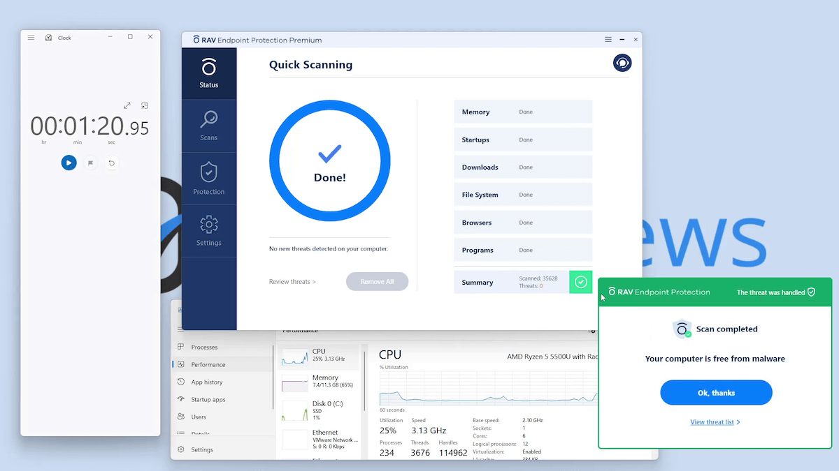 RAV Endpoint Protection quick scan