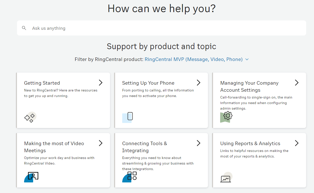 RingCentral help center