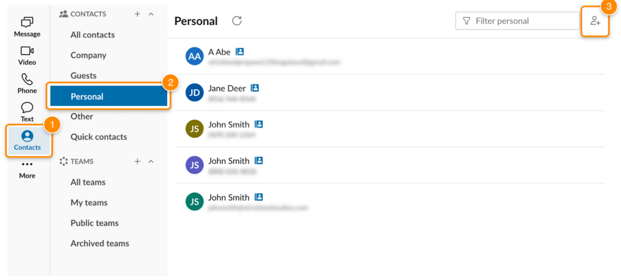 RingCentral import contacts
