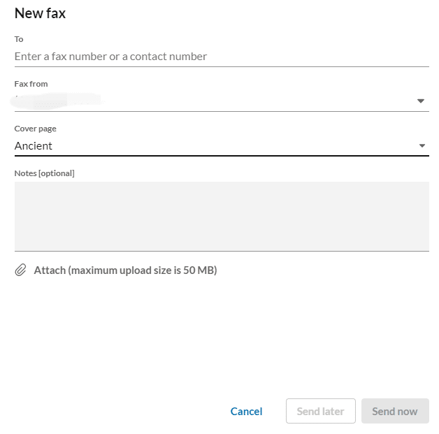 RingCentral online faxing