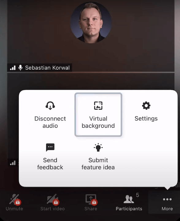 RingCentral Webinar mobile settings
