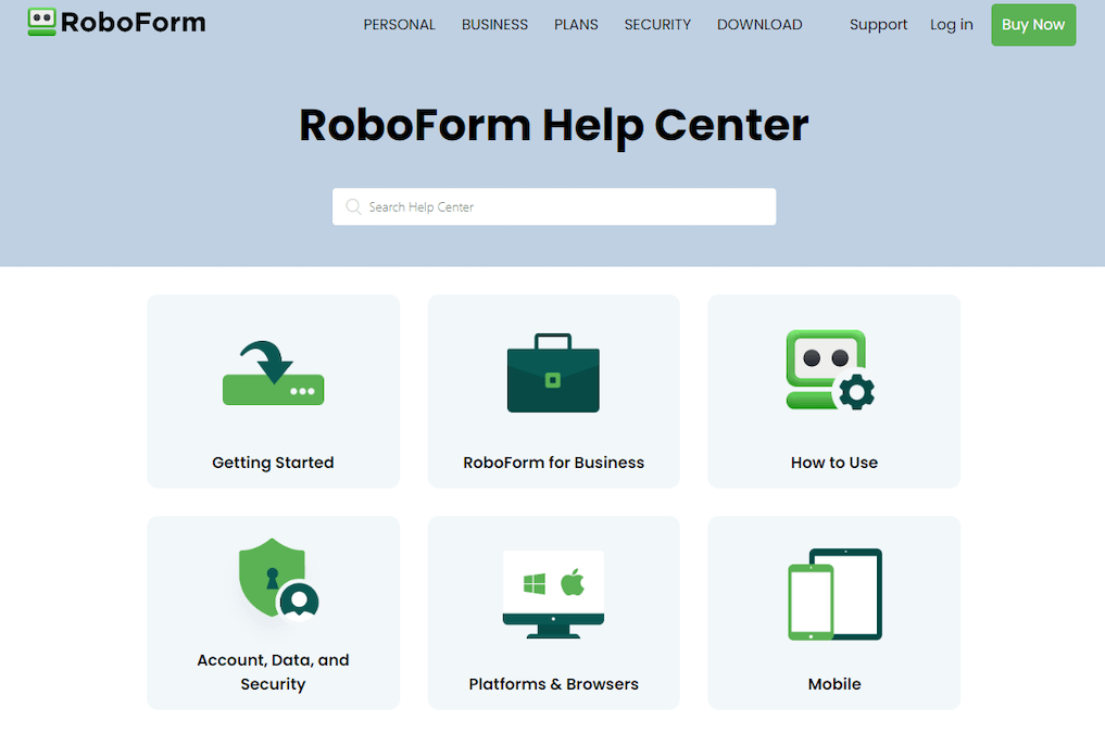 RoboForm help center