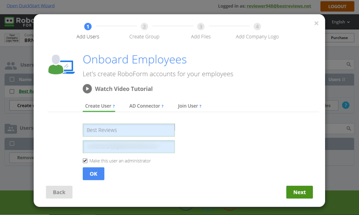 RoboForm onboarding