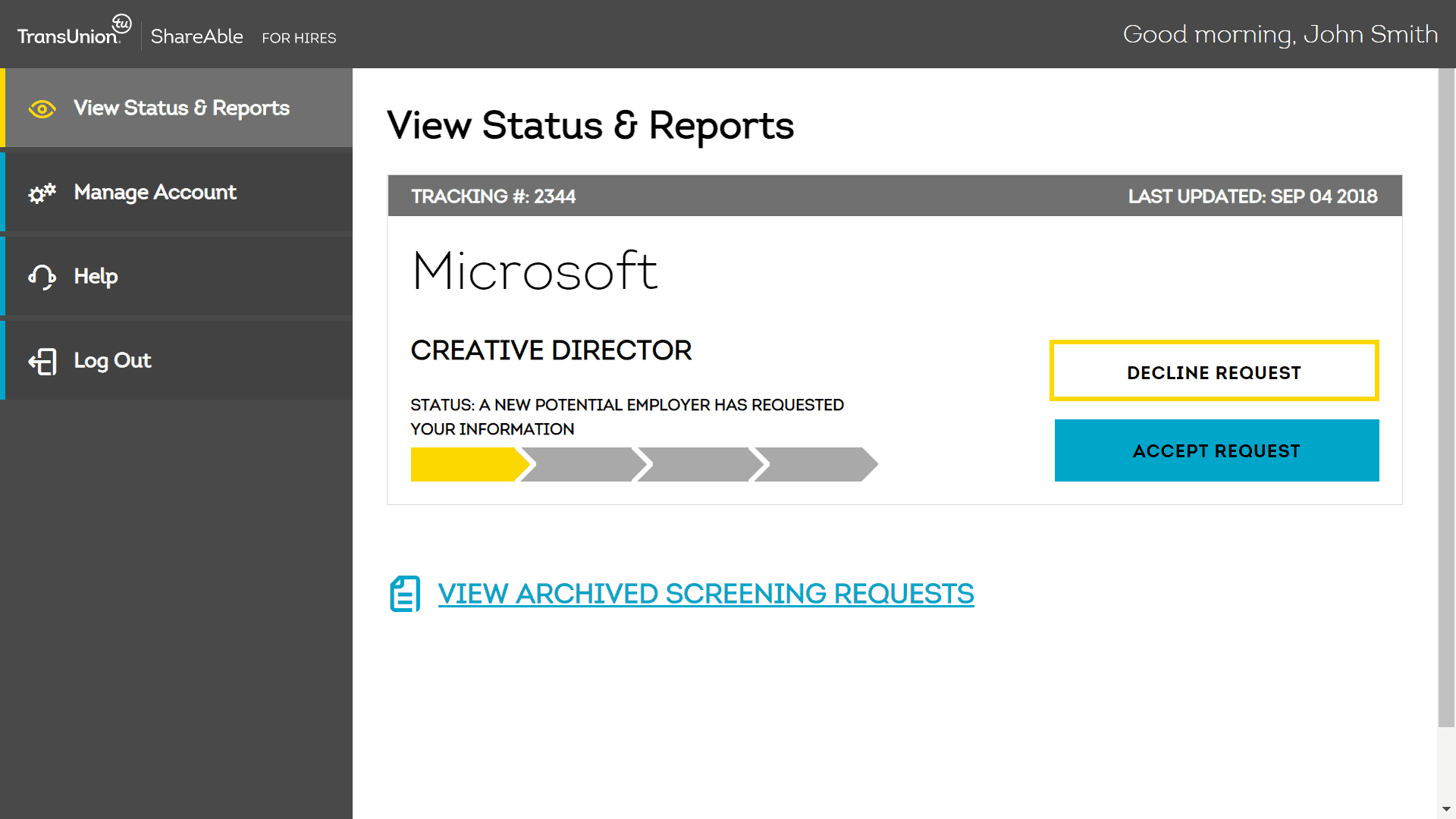 ShareAble for hires completing check