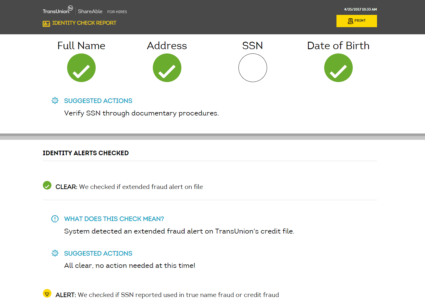 ShareAble for hires identity report