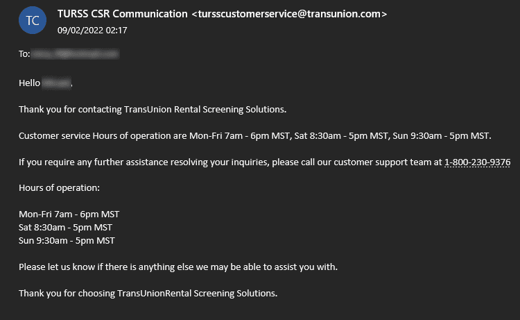 ShareAble For Hires support reply